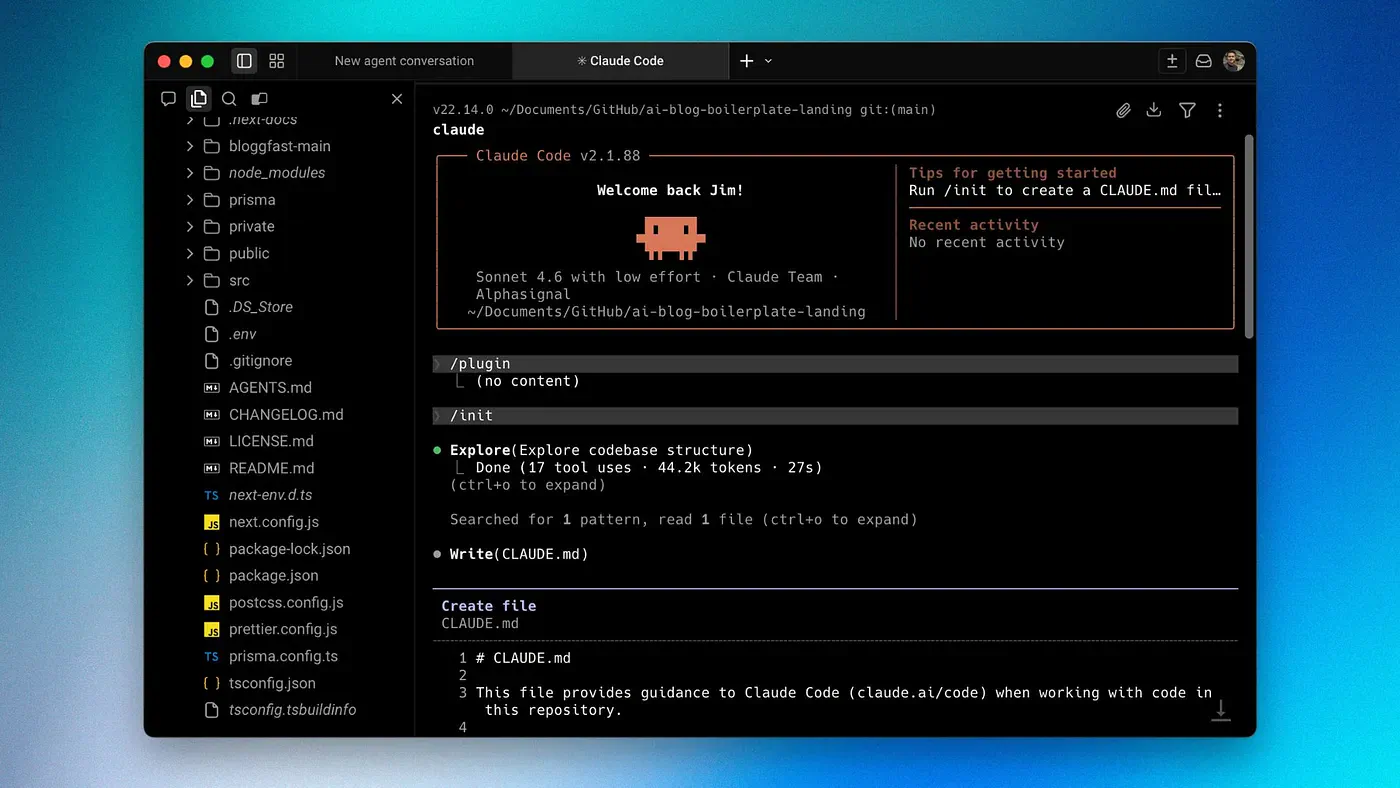 Screenshot of Claude Code running inside Warp. Image by Jim Clyde Monge