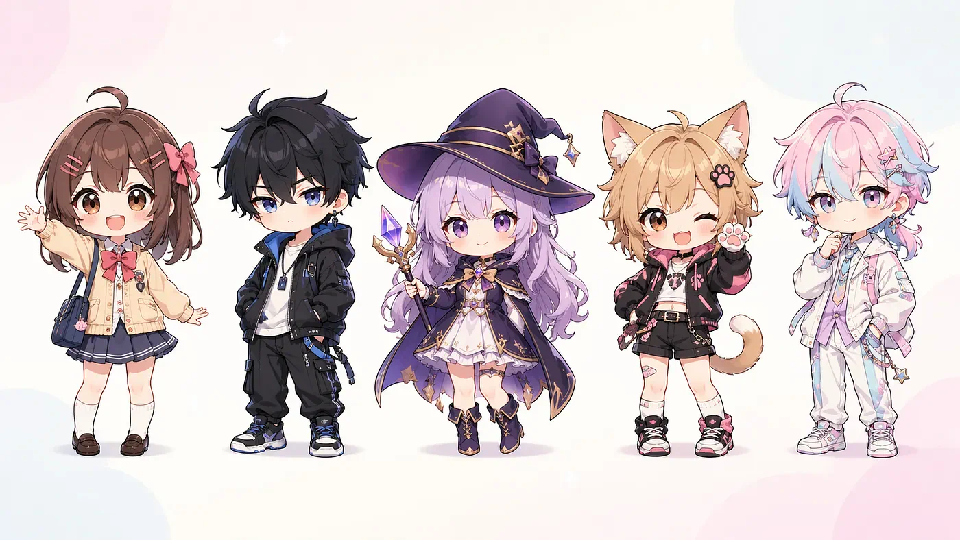 Chibi images generated with AI