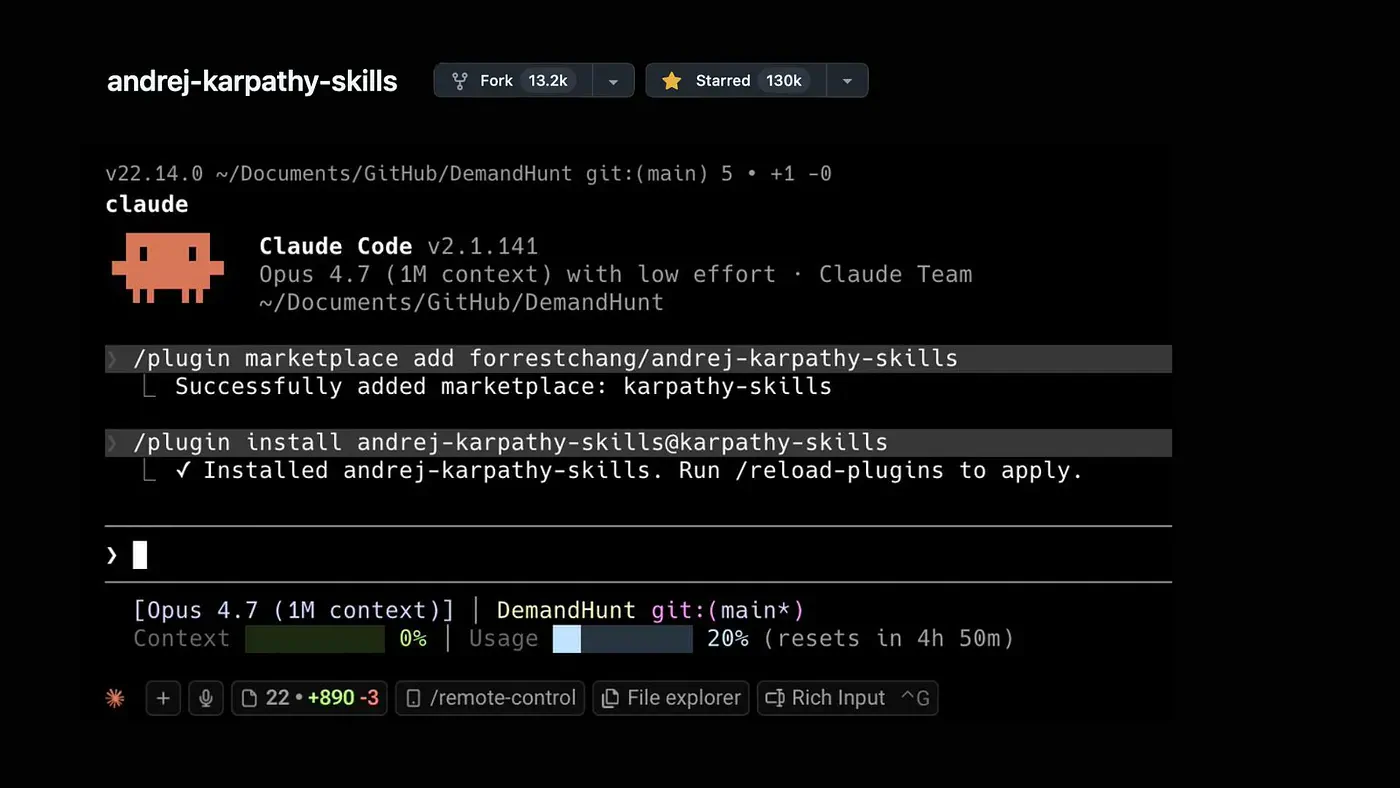 Andrej Karpathy based Claude.MD file installation. Image by Jim Clyde Monge