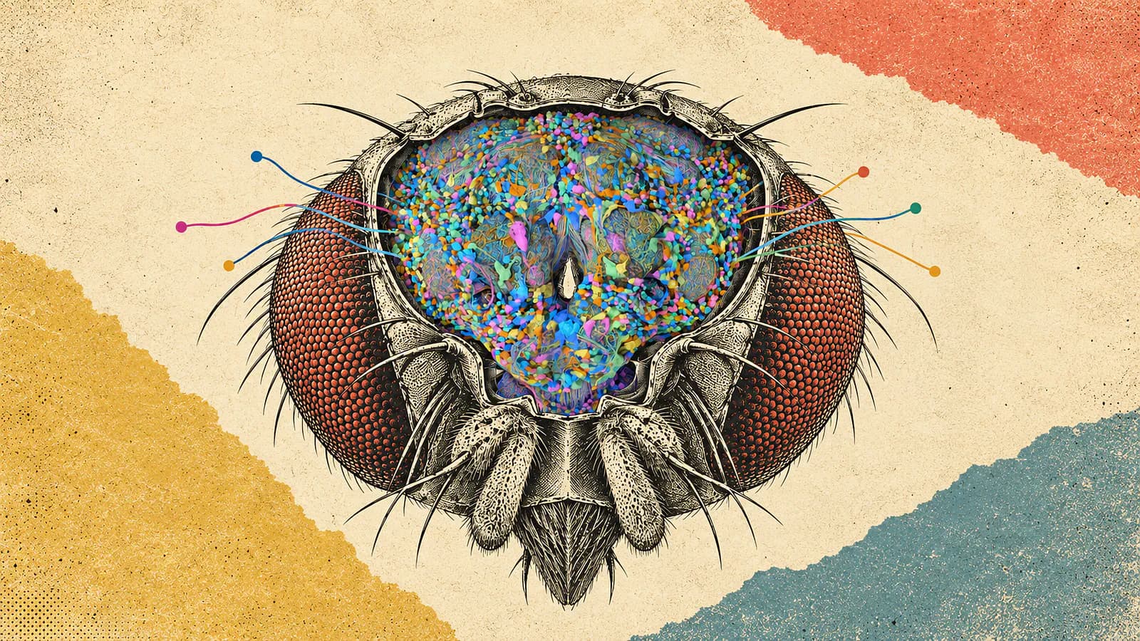 Brain map for a male fruit fly based on Google's Research