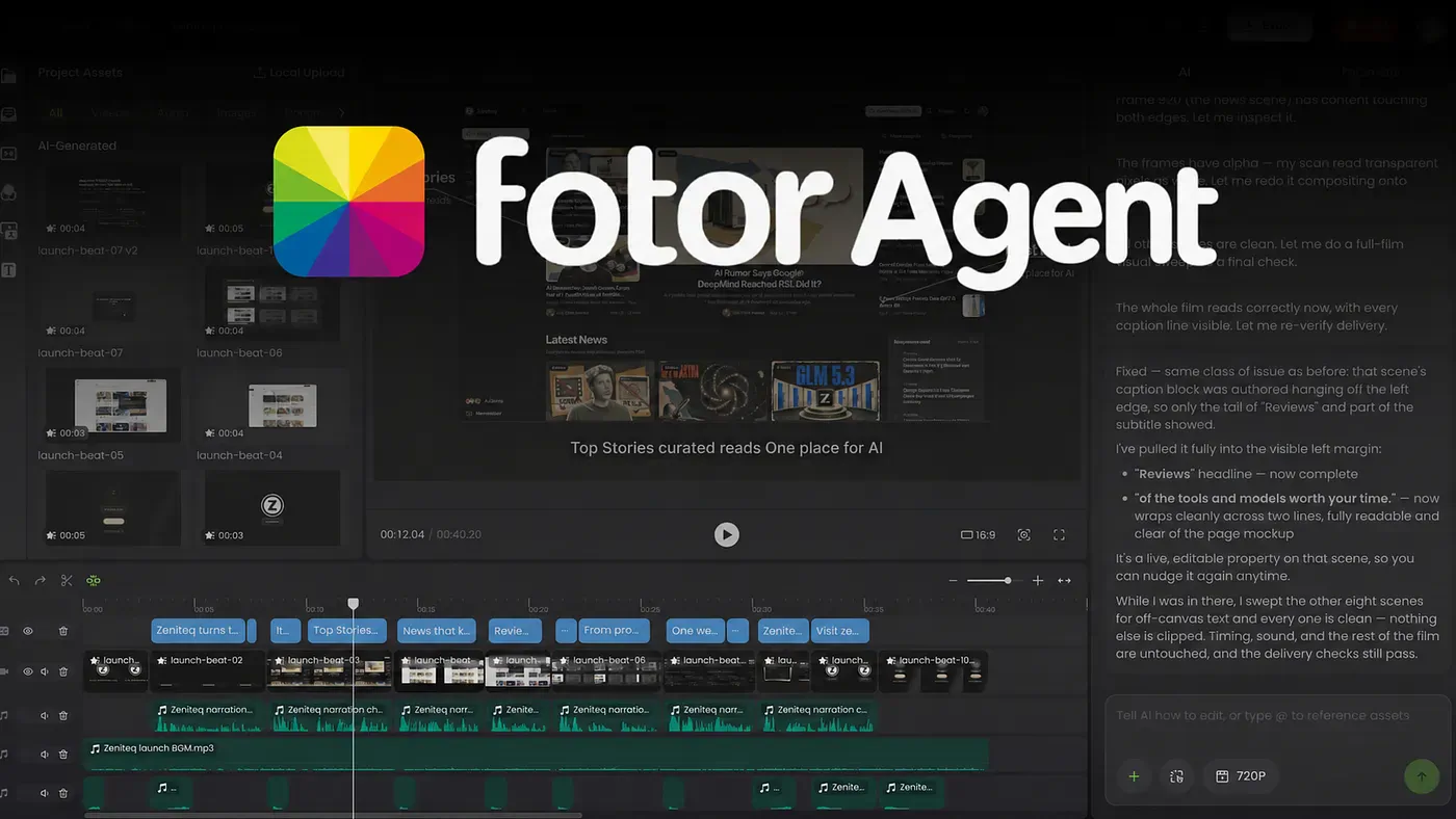 Fotor Agent dashboard and sample output. Image by Jim Clyde Monge