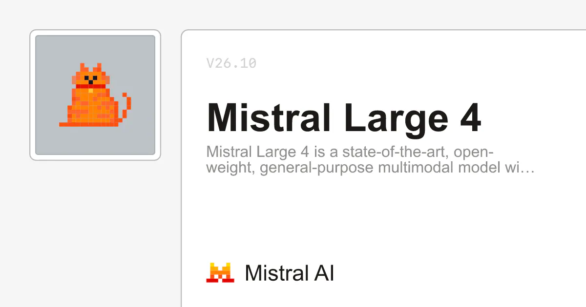 Mistral Large 4 - Mistral AI