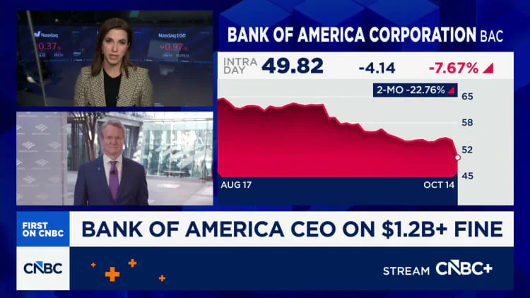 Bank of America CEO on $1.2 billion fine: We're on the right course to remediate everything